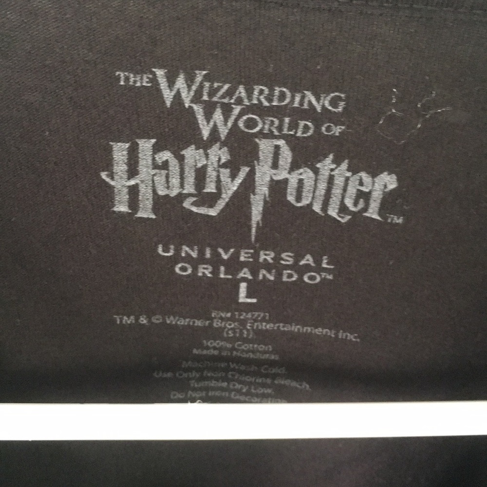 Black Harry Potter Hogwarts Short Sleeve Tee - Picture 3 of 4